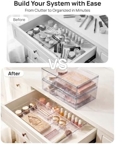 Vtopmart 12-Pack Clear Makeup Organizer Set - Image 6