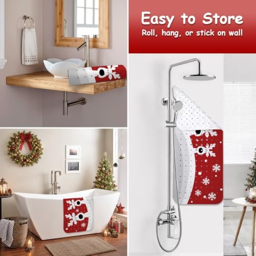Bathtub Mat Non Slip, Christmas Deer Extra Long Bath tub Mat Shower Floor Mat - Image 4