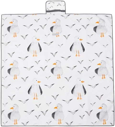 High Chair Mat, Water Resistant and Machine Washable, Cute Cartoon Seagull Bird by Warmself