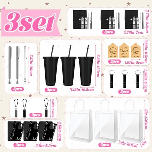 6 Sets Baby Shower Prizes for Women and Men Nail Clippers Mirror Bottle Opener - Image 3