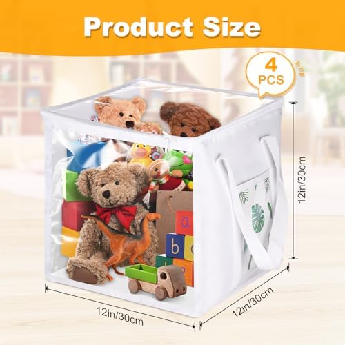 4 Pack Clear PVC Storage Bins - Image 3