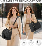Bagstellar Teacher Tote Bag for Women, 15.6" Laptop Work Tote Computer Bag - Image 2