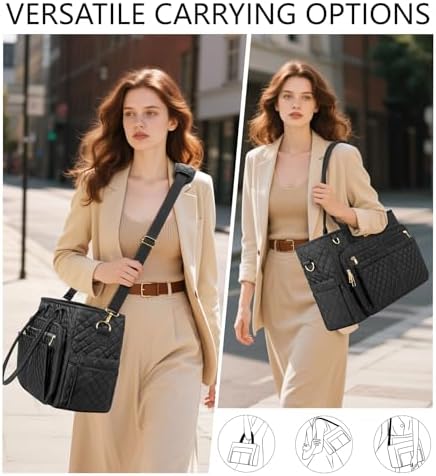 Bagstellar Teacher Tote Bag for Women, 15.6" Laptop Work Tote Computer Bag - Image 2