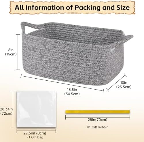OIAHOMY Woven Basket, Gift Basket Empty - Image 2