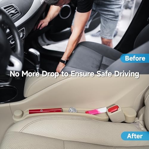 Givifive Car Seat Gap Filler Organizer 2Pack Soft Foam 3IN1 Multifunctional - Image 2
