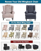 CRFATOP Wingback Chair Covers Stretch Armchair Slipcovers - Image 4