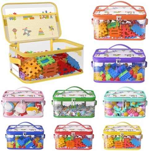 8 Pack Large Clear Toy Storage Bags by Shcsdr