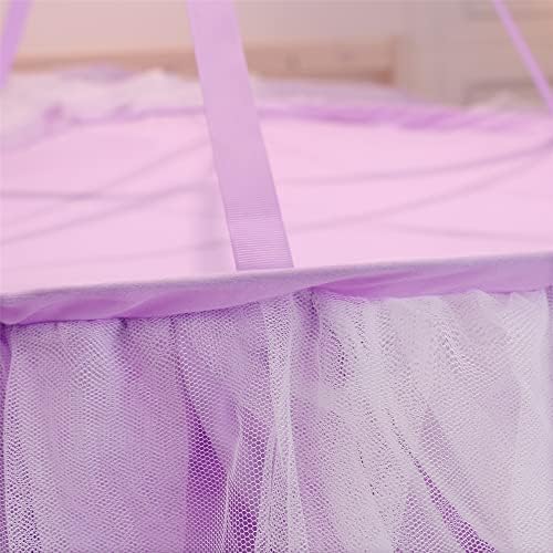 VETHIN Double Layer Princess Round Dome Canopy Bed Curtain - Image 6
