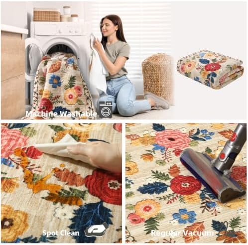 Washable Hallway Runner Kitchen Rugs : 2'6"x8' Carpet Runner Rug Non Slip - Image 5