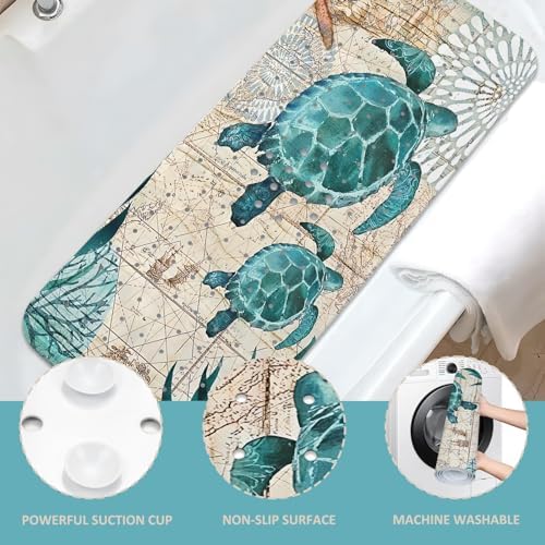 Sea Turtle Bathtub Mat Non Slip, Baby Bath Mat - Image 5