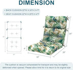 DYTXIII Outdoor High Back Chair Cushions Set of 2, Water Repellent Tufted - Image 3