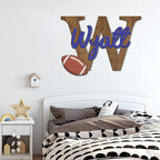 Personalized Football Name Sign, Wooden Monogram Name Sign, 2 Layers of Wood - Image 4
