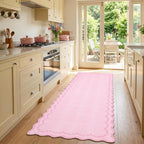 GarveeHome 2x6 Scalloped Washable Runner Rug Non Slip Hallway Kitchen Rug by GarveeHome