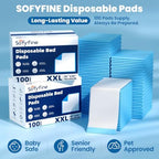 SOFYFINE Extra Large Chucks 36"x36" 100 Count Disposable Bed Pads Heavy Duty - Image 6