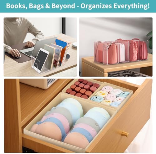 5 Pack Drawer Organizer Clothes, Foldable Baby Organizers and Storage & Dresser - Image 5