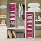 YOUDENOVA Hanging Closet Organizer and Storage, Light Pink - Image 2