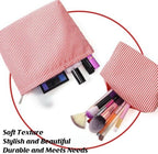Huhumy 2 Pcs Makeup Bag Set for Women, Thin Stripe - Image 5