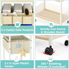 2In1 Baby Diaper Caddy & 3-Tier Rolling Cart, Diaper Caddy Organizer Carts - Image 6