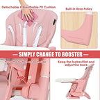 INFANS 4 in 1 High Chair–Booster Seat, Convertible Highchair w/Adjustable - Image 5