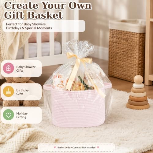 XUANGUO Woven Cotton Rope Storage Basket - Image 6