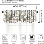 Forest Animal Valance Curtain for Kids Cartoon Tree Job Forest Hunting Lodge - Image 3