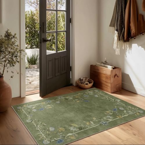 2x3 Small Area Rugs for Entryway: Machine Washable Door Mat Indoor Entrance by palohom
