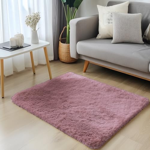 OLANLY 2x3 Machine Washable Small Bedside Rug, Soft Fluffy Shaggy Entryway - Image 3