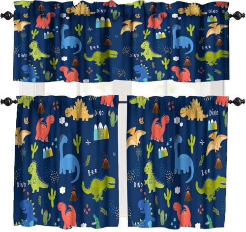 Boys Dinosaur Valance Curtain for Kids Girls Nursery Playroom Room Home Decor by Unknown