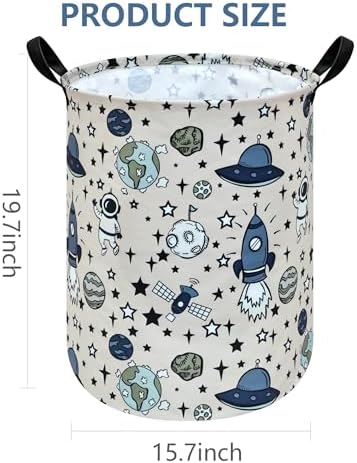 Round Laundry Basket Storage Bins Nursery Hamper Gift Baskets - Image 2