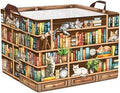 Clastyle Cat Book Shelf Basket for Reading Room Collapsible Toy Gift Kid by Clastyle