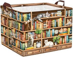 Clastyle Cat Book Shelf Basket for Reading Room Collapsible Toy Gift Kid by Clastyle