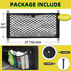 Small Cargo Net for Car Trunk Storage, 2 Pack Elastic Mesh Net Pocket Organizer - Image 5
