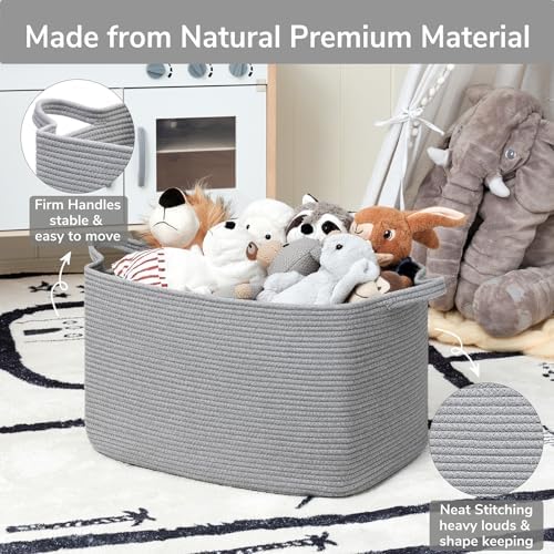 Goodpick Large Woven Rope Blanket Basket - Image 6