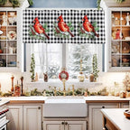 Vandarllin Christmas Kitchen Curtains Valances - Image 2