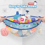 UNEEDE 4.32 Gallons Dinosaur Print Corner Bath Toy Storage - Image 6