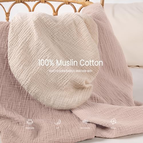 lulumoon Muslin Changing Pad Cover: 32x16 Fit Standard Rectangle Pad - Image 3