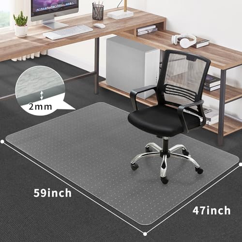 Office Chair Mat for Carpet Floors, Sturdy PVC Computer Chair Mats Anti-Slip - Image 4