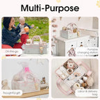 PeraBella Baby Diaper Caddy Organizer, XL Baby Basket Shower Gift Caddy - Image 3