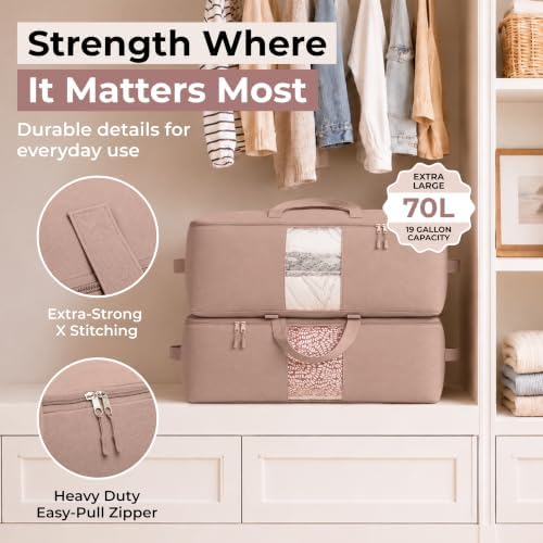 Soft Canvas Storage Bags with Zipper. Thick Breathable - Image 3