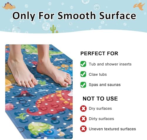 Topotdor Kids Bathtub Mat Non Slip, Tub Mat - Image 6