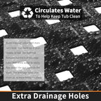 Yimobra Square Shower Mat Non Slip, Super Strong Suction Cups, Machine Washable - Image 3