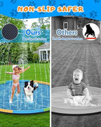 Instraella Splash Pad, 16FT Extra Large Sprinkler Play Mat - Image 3