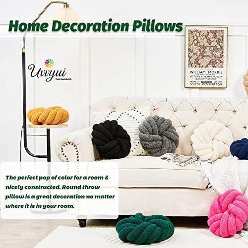 Uvvyui Knot Pillows, 14 Inch Decorative Throw Pillows Round Pillows Cushion - Image 4