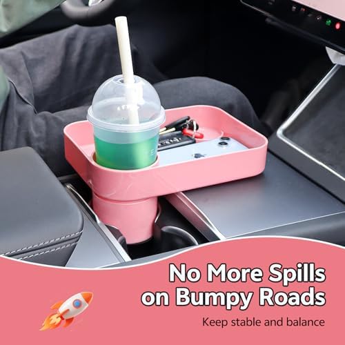 Pink Car Seat Tray for Toddlers, Kids Travel Snack Tray for Road Trips - Image 3
