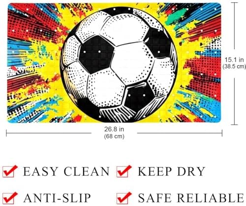 Shower Mat Bathtub Mat, 26.8x15.1 inch, Non-Slip Bath Mat - Image 4