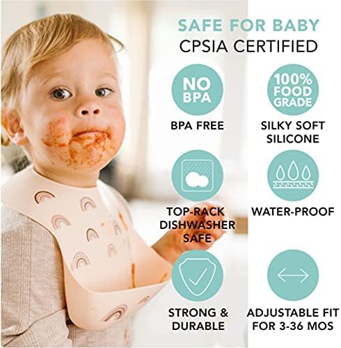 Loulou Lollipop Soft, Waterproof Silicone Feeding Bib - Image 3