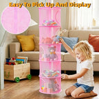 Hanging Stuffed Animal Storage Hammock Net 5 Tiers - Image 5