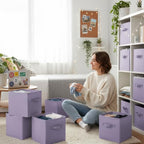 GRANNY SAYS 11 Inch Cube Storage Bins, Lavender Purple - Image 7