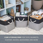 OrganiHaus 12x12 Cube Storage Bins, Rope Handles - Image 5