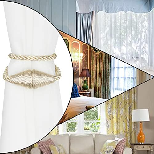 Magnetic Curtain Tiebacks Rope Decorative Holdbacks - Image 6